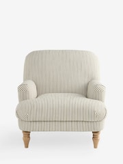 Laura Ashley Ullswater Stripe Green Clipsham Accent Chair - Image 5 of 7