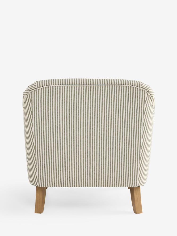 Laura Ashley Ullswater Stripe Green Clipsham Accent Chair - Image 7 of 7 Laura Ashley Ullswater Stripe Green Clipsham Accent Chair - Image 7 of 7