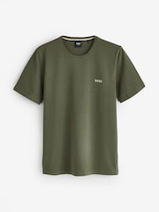 Verde măsliniu - Tricou BOSS din bumbac Mulați/Elastici - Imaginea 4 din 5