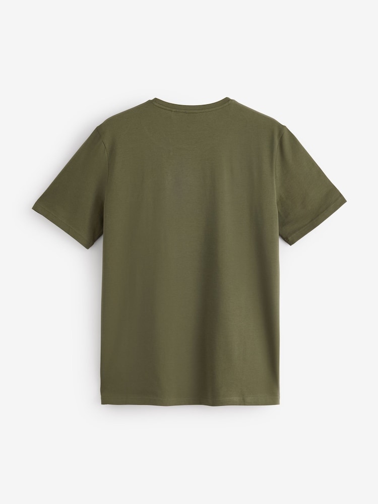 Verde măsliniu - Tricou BOSS din bumbac Mulați/Elastici - Imaginea 5 din 5
