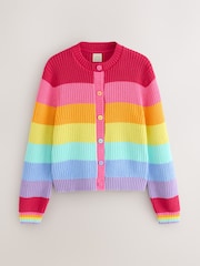 Little Bird by Jools Oliver Rainbow Stripe Knitted Cardigan - Image 11 of 16