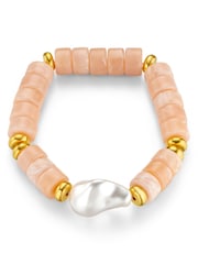Orelia London Gold Tone Statement Pearl & Bead Bracelet - Image 2 of 3