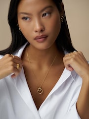 Orelia London Gold Tone Interlocking Open Circle Necklace - Image 1 of 5