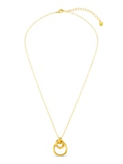 Orelia London Gold Tone Interlocking Open Circle Necklace - Image 4 of 5