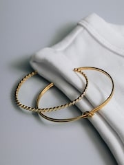 Orelia London Linear Knot & Crystal Wrist Stacking Gold Tone Set - Image 2 of 3