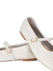 Dune London Natural Standard Fit Leather Headliner Ballet Pumps - Image 7 of 7