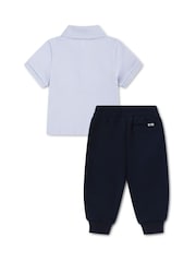 Lacoste Blue Polo Top & Joggers Set - Image 2 of 4