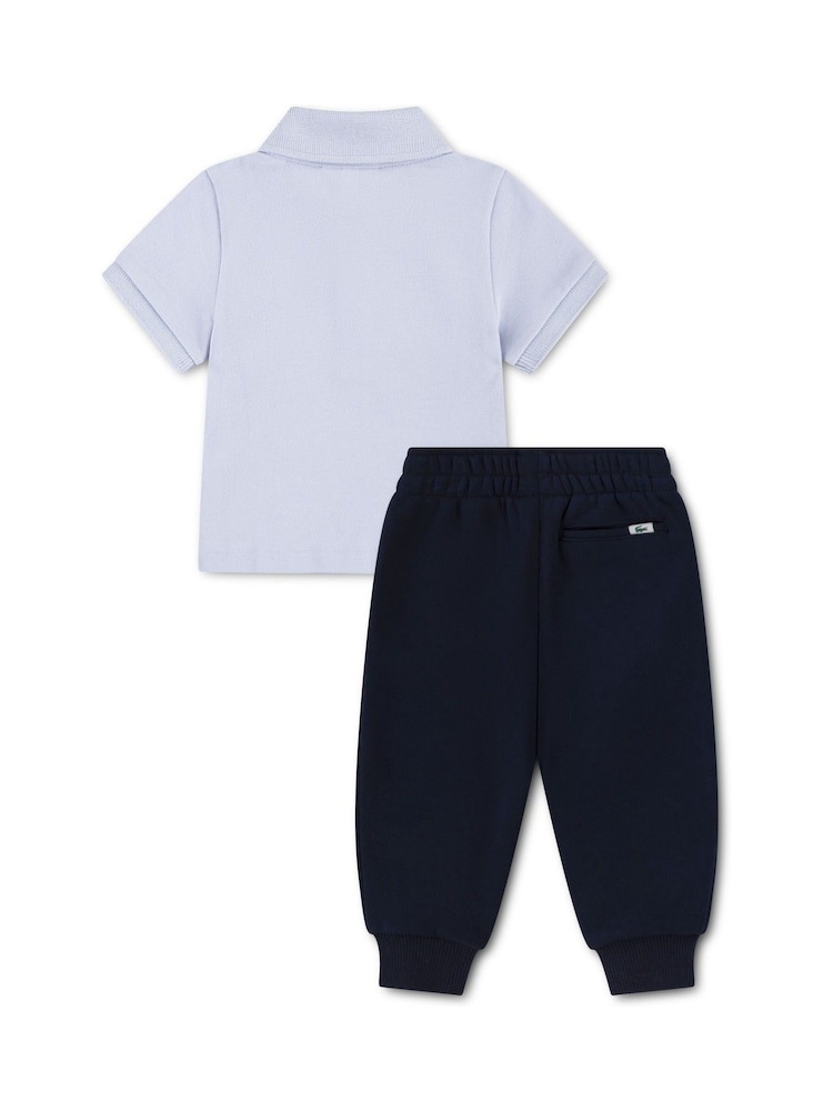 Lacoste Blue Polo Top & Joggers Set - Image 2 of 4