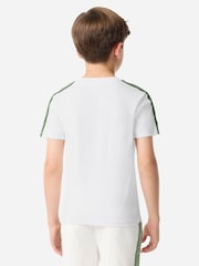 Lacoste White Taping T-Shirt - Image 2 of 7
