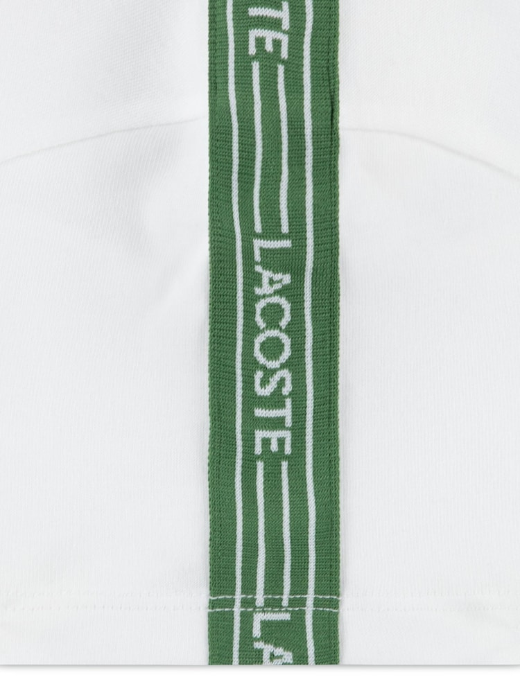 Lacoste White Taping T-Shirt - Image 7 of 7