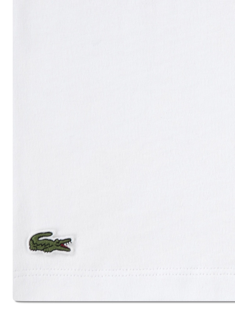 Lacoste White Croc Grid T-Shirt - Image 7 of 7