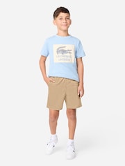 Lacoste Brown Stretch Twill Shorts - Image 1 of 8