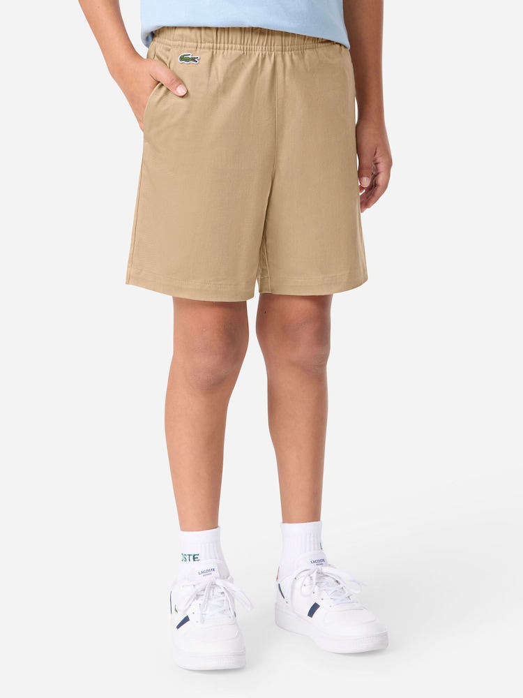 Lacoste Brown Stretch Twill Shorts - Image 2 of 8