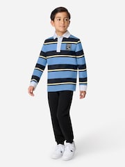 Lacoste Blue Tennis Rugby Stripe Polo Shirt - Image 2 of 7