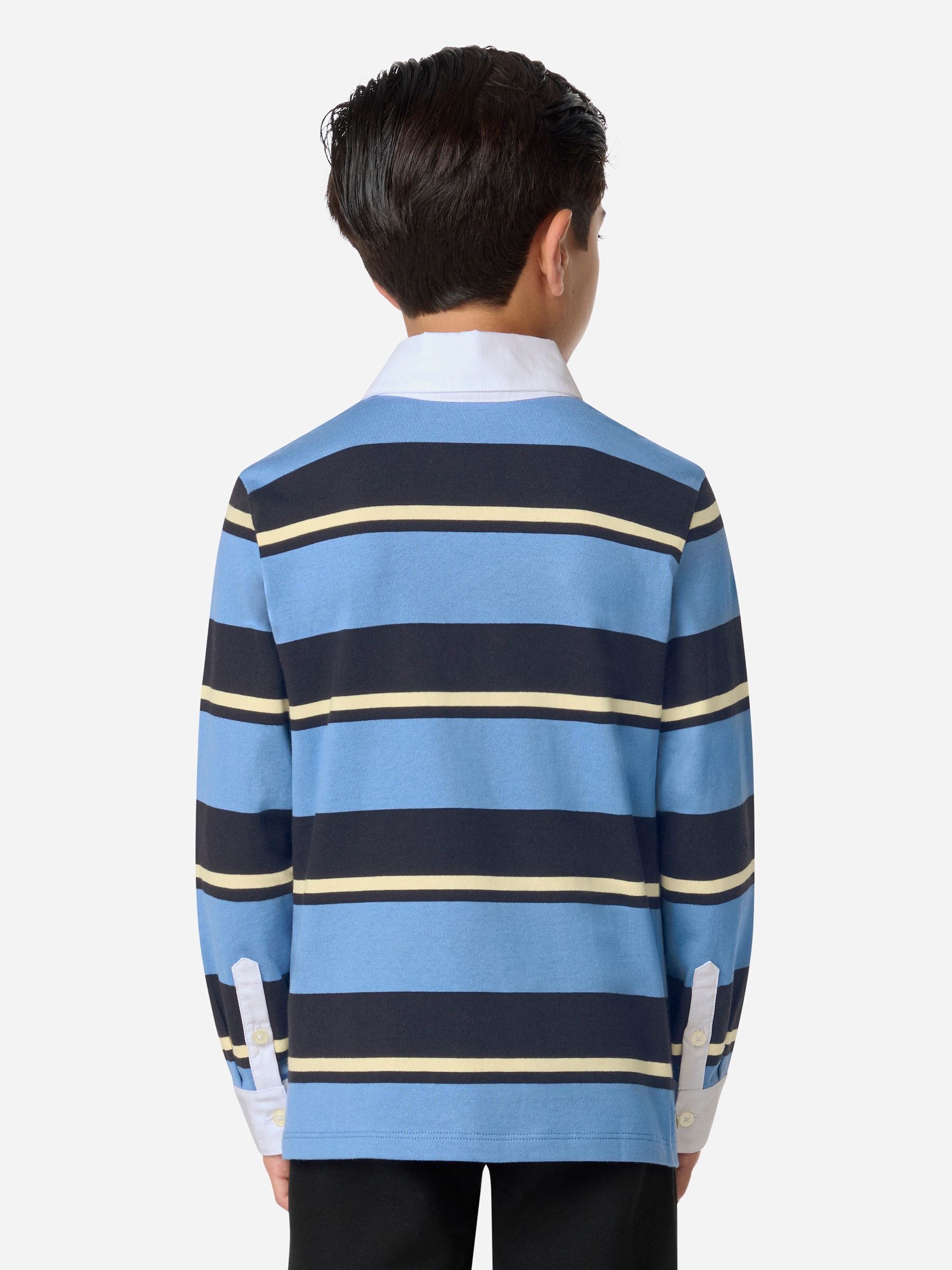 Buy Lacoste Blue Tennis Rugby Stripe Polo Shirt from Next USA