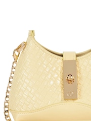 Dune London Yellow Supportive Turn Lock Micro Bag - Image 5 of 5