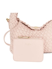 Dune London Pink Dinky deliberate Mini Woven Slouch Bag - Image 5 of 5