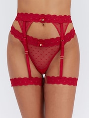 Boux Avenue Pillar Box Red Angelique Leg Harness - Image 4 of 4