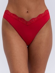 Boux Avenue Ivory Mix/Red/Pink Kaye High Leg Thongs 3 Pack - Image 4 of 6