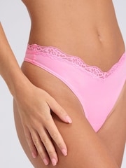 Boux Avenue Ivory Mix/Red/Pink Kaye High Leg Thongs 3 Pack - Image 5 of 6