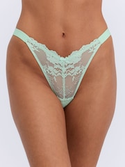 Lavender/Butter Yellow/Pistachio/Cornflower/White - حزمة من 5 قطع سراويل داخلية عالية الساق من الدانتيل Fran من Boux Avenue - صورة 4 من 6