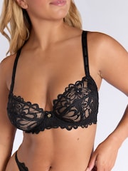 Boux Avenue Black Heidi Floral Lace Plunge Bra - Image 5 of 5
