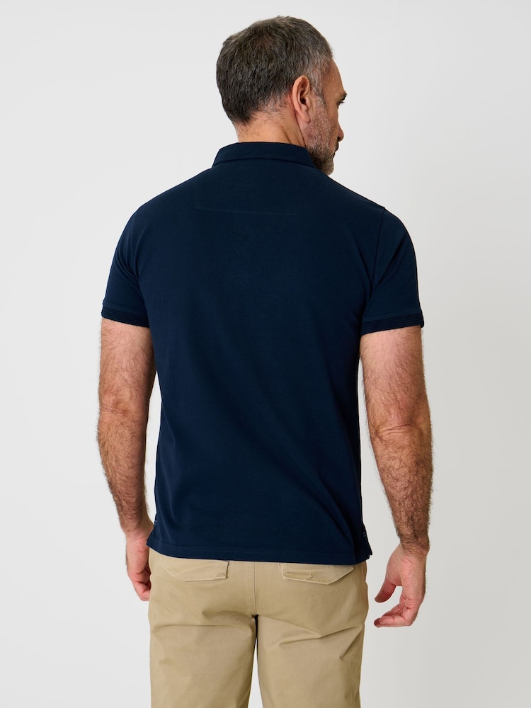 Saltwell Blue Cotton Short Sleeve Polo Shirt - Image 2 of 7