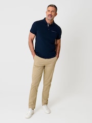 Saltwell Blue Cotton Short Sleeve Polo Shirt - Image 3 of 7
