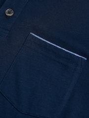 Saltwell Blue Cotton Short Sleeve Polo Shirt - Image 8 of 9