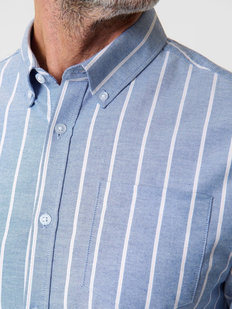 Saltwell Pink Stripe Long Sleeve Oxford Shirt - Image 4 of 4