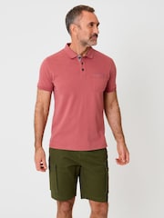 Saltwell Pink Cotton Short Sleeve Polo Shirt - Image 1 of 6
