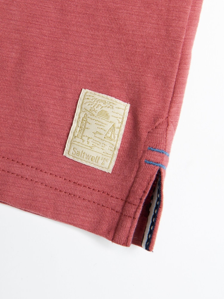 Saltwell Pink Cotton Short Sleeve Polo Shirt - Image 6 of 6