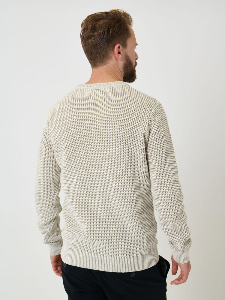 Saltwell Cream Textured Crew Neck Jumper - Image 2 of 5 Saltwell Cream Textured Crew Neck Jumper - Image 2 of 5