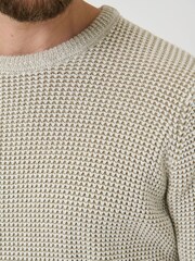 Saltwell Cream Textured Crew Neck Jumper - Image 5 of 5
