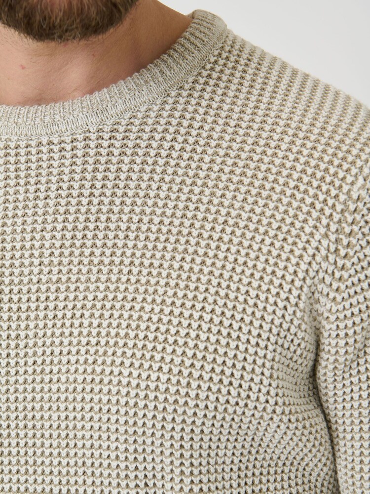 Saltwell Cream Textured Crew Neck Jumper - Image 5 of 5 Saltwell Cream Textured Crew Neck Jumper - Image 5 of 5