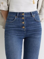 Reiss Lana Straight-Leg Cropped Jeans - תמונה 3 מתוך 7