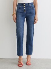 Reiss Lana Straight-Leg Cropped Jeans - תמונה 4 מתוך 7