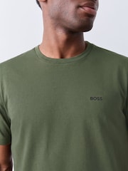 BOSS Moss Green Regular Fit Logo T-Shirt - Image 3 of 5