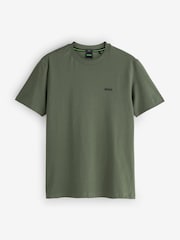 BOSS Moss Green Regular Fit Logo T-Shirt - Image 4 of 5