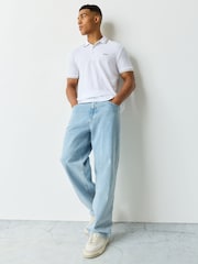 BOSS White/Green Regular Fit Short Sleeve Paddy Polo Shirt - Image 2 of 6