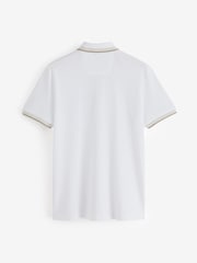 BOSS White/Green Regular Fit Short Sleeve Paddy Polo Shirt - Image 6 of 6