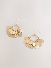金色 - Statement Disc Earrings - 圖片 4/6