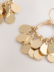 金色 - Statement Disc Earrings - 圖片 5/6