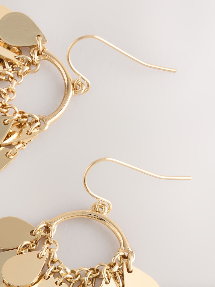 金色 - Statement Disc Earrings - 圖片 6/6