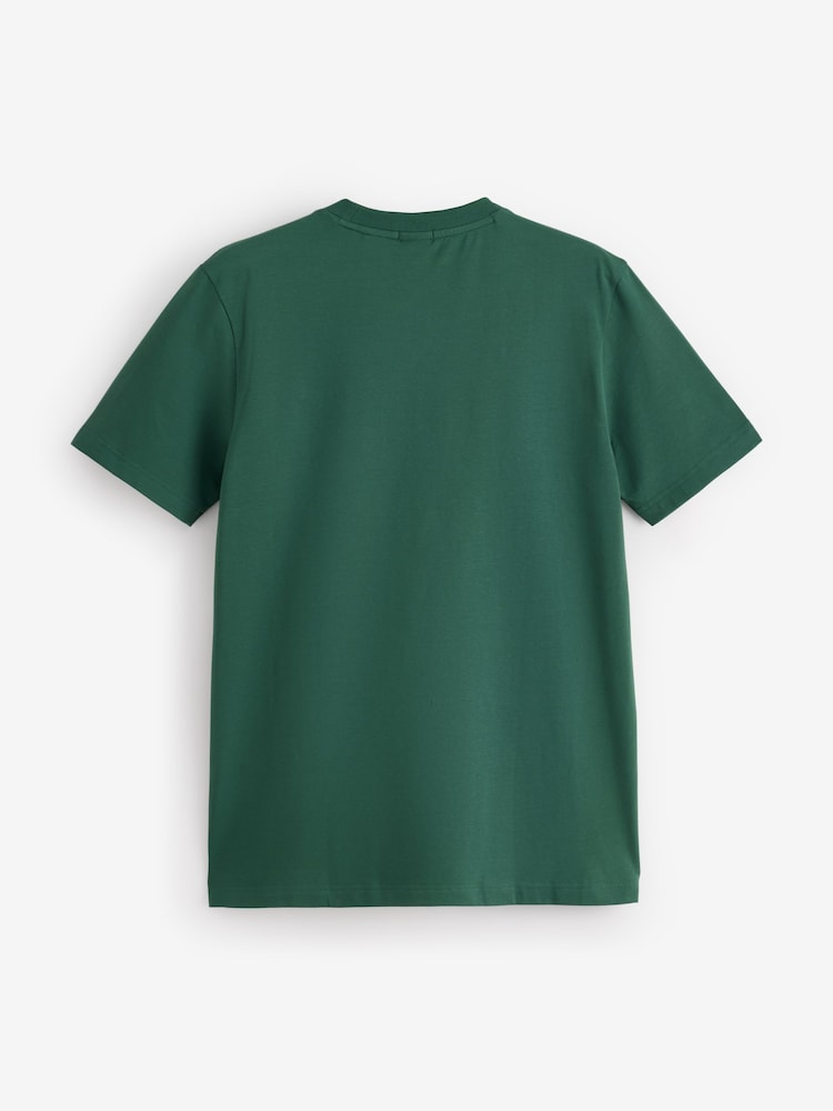 BOSS Dark Green Regular Fit Logo T-Shirt - Image 5 of 5 BOSS Dark Green Regular Fit Logo T-Shirt - Image 5 of 5