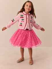 Pink Crocheted Cherries - Little Bird Cardigan & Skirt Set - Εικόνα 1 από 9