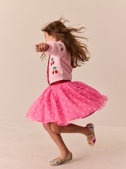 Pink Crocheted Cherries - Little Bird Cardigan & Skirt Set - Εικόνα 3 από 9