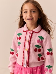 Pink Crocheted Cherries - Little Bird Cardigan & Skirt Set - Εικόνα 6 από 9