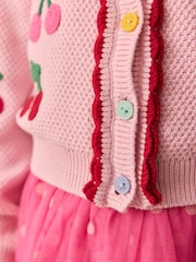 Pink Crocheted Cherries - Little Bird Cardigan & Skirt Set - Εικόνα 8 από 9
