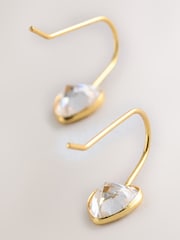 Gold Plated Sparkle Heart Earrings - Image 5 of 5